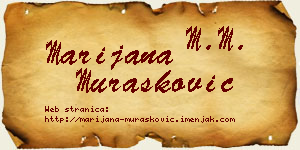 Marijana Murašković vizit kartica
